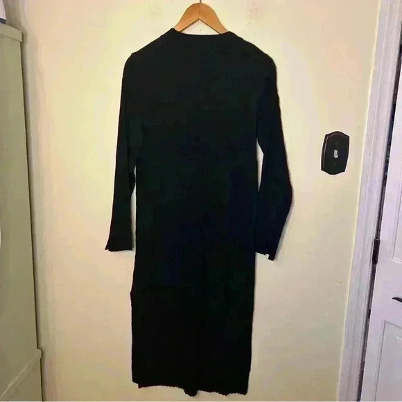 All in Favor Wool Blend Midi Sweater Dress Long Sleeve Black Size S - Picture 8 of 8